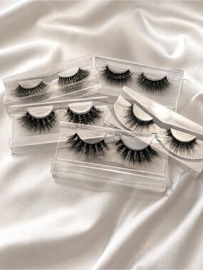 5 Pairs Mink False Eyelashes 3D Wispy Dramatic Fluffy Reusable Strip Lashes